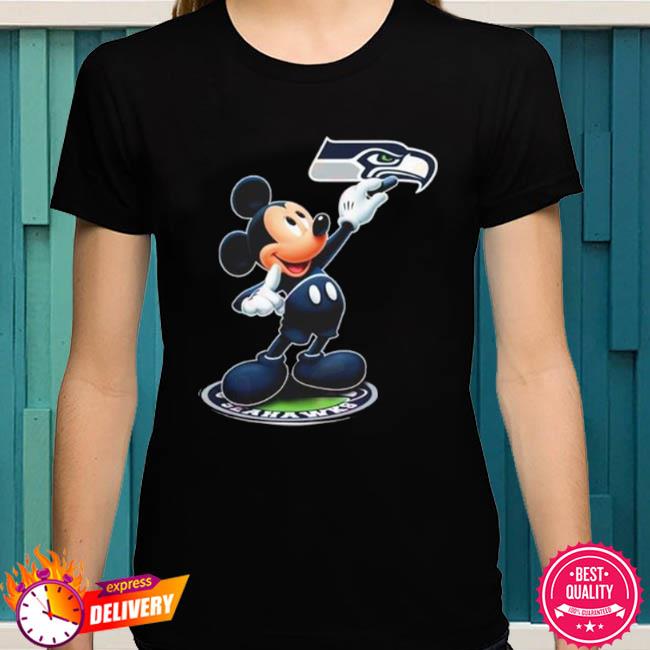 I Love The Seahawks Mickey Mouse Seattle Seahawks T-Shirt - T