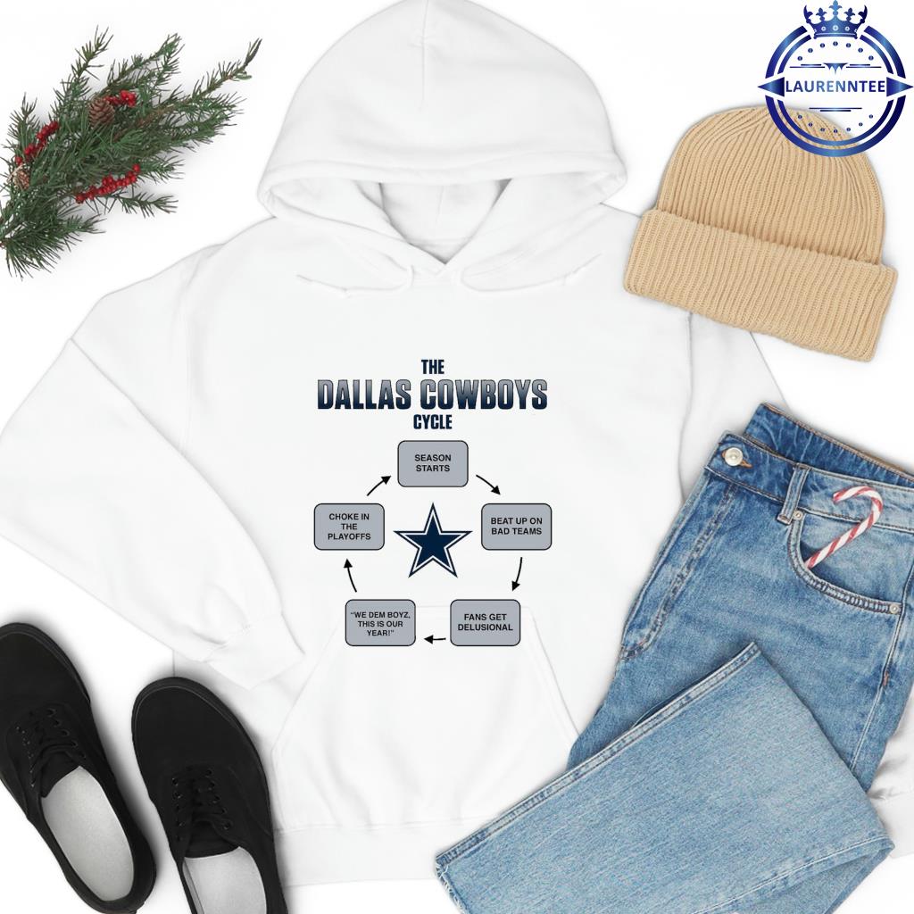 The Dallas Cowboys Cycle Season Starts Beat Up On Bad Teams Fans Get  Delusional Shirt, hoodie, sweater, long sleeve and tank top