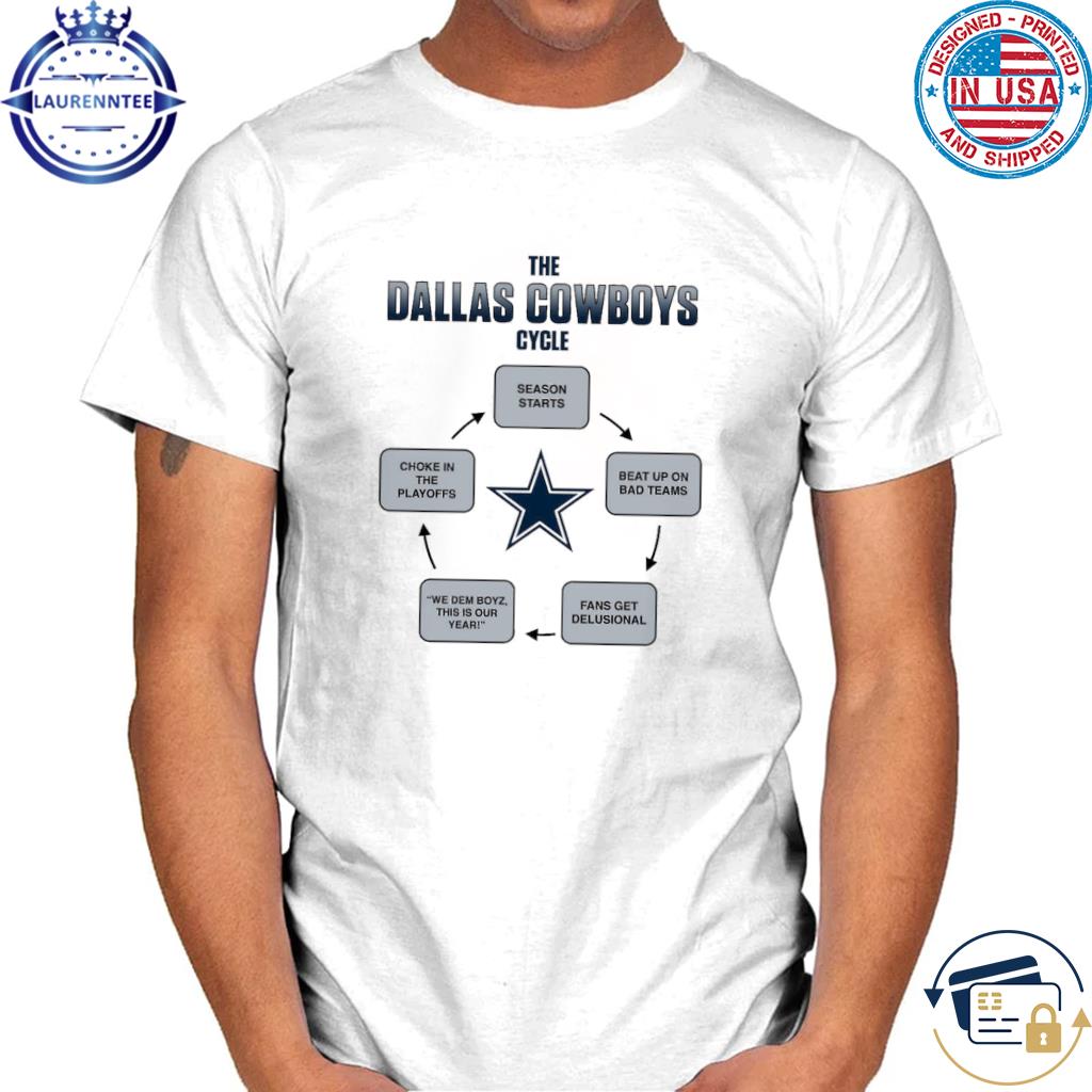 The Dallas Cowboys Cycle Season Starts Beat Up On Bad Teams Fans Get  Delusional Shirt, hoodie, sweater, long sleeve and tank top