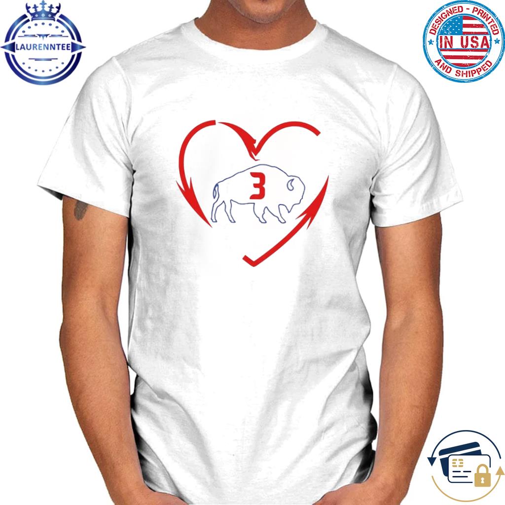 Buffalo Bills logo 3 Damar Hamlin in heart shirt, hoodie, sweater, long  sleeve and tank top