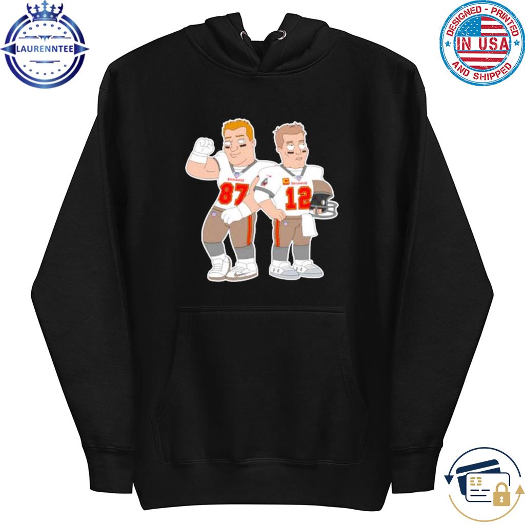 Top Rob Gronkowski and Tom Brady Tampa Bay Buccaneers cartoon