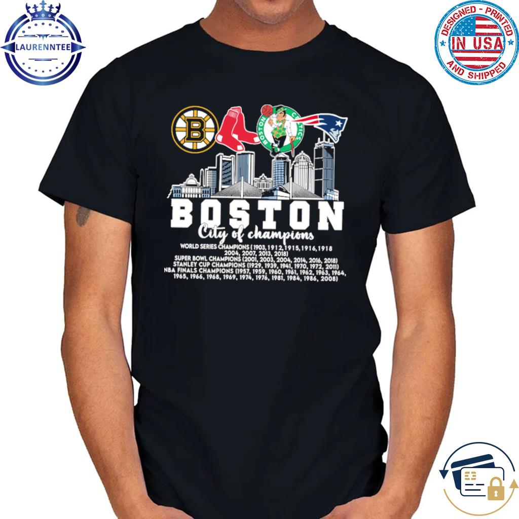 Boston City Of Champions Boston Sports Teams Merch T-Shirt