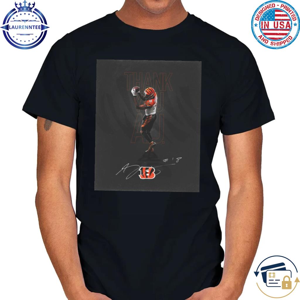 Official a. J. Green Cincinnati Bengals thank you for the memories  signature shirt, hoodie, sweater, long sleeve and tank top