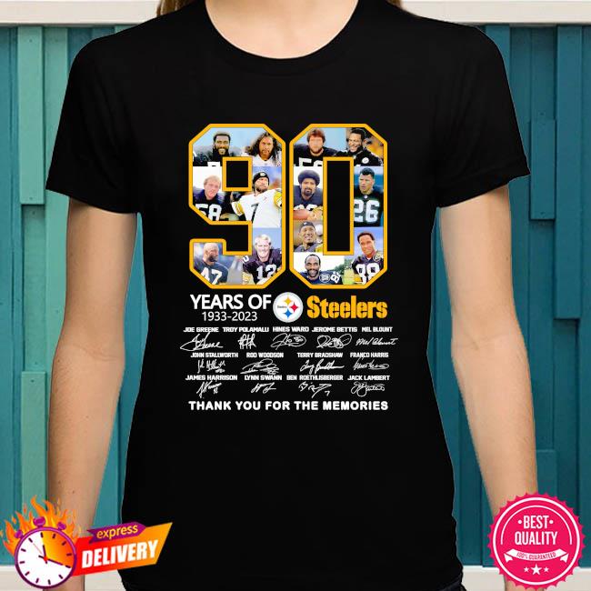 Funny Pittsburgh steelers 90 years of 1933 2023 thank you for the