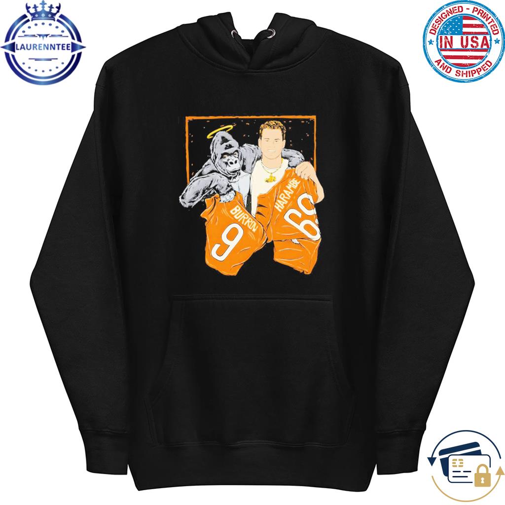 Joe burrow close with harambe the cincinnati bengals shirt, hoodie