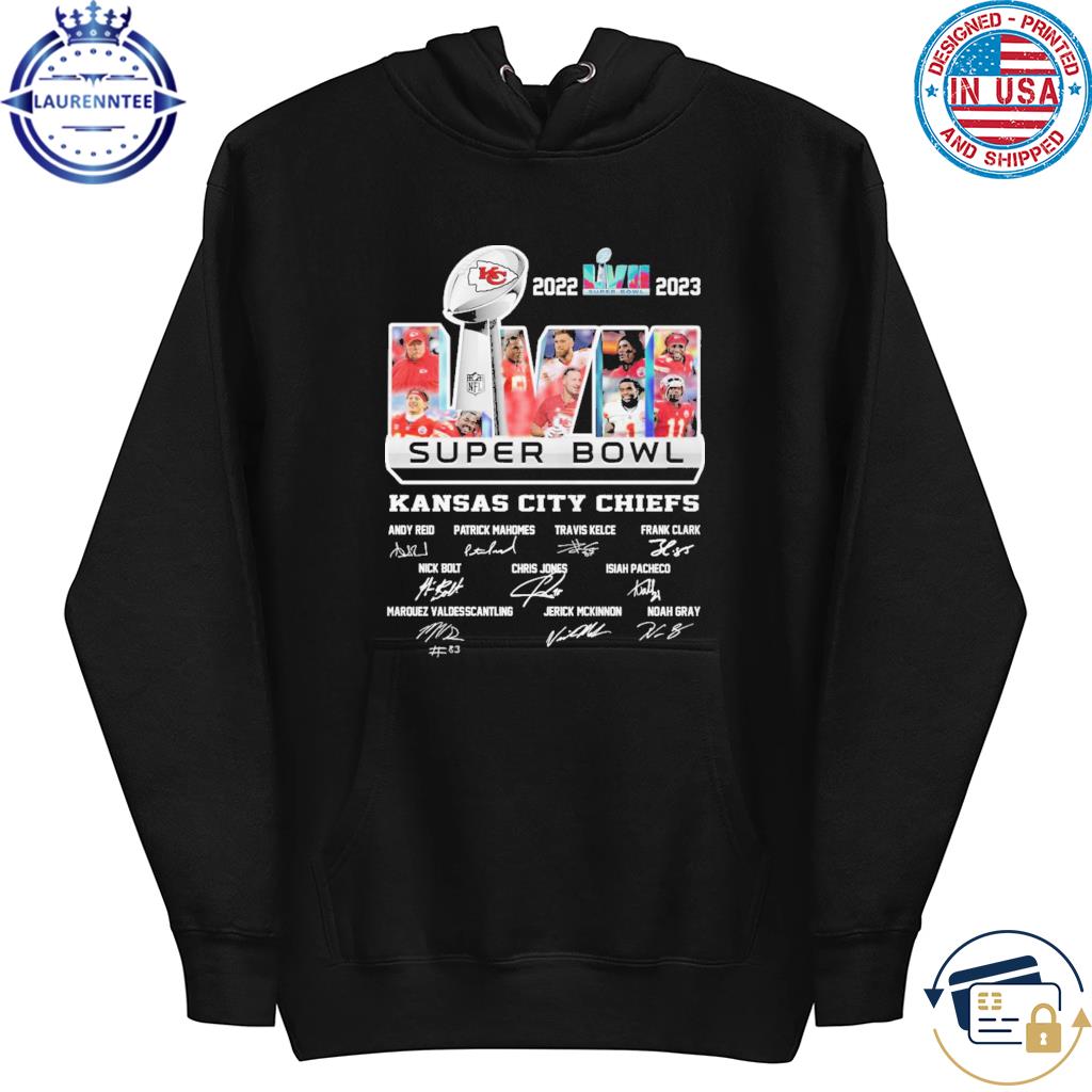 Kansas city Chiefs super bowl LVII 2022 2023 signatures shirt, hoodie,  sweater, long sleeve and tank top