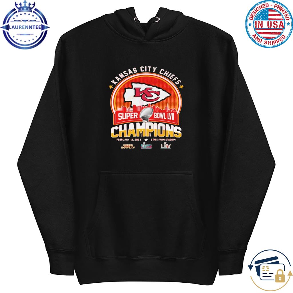 KC Chiefs Super Bowl LVII Champions 2023 State Farm Stadium T-Shirt, hoodie,  sweater, long sleeve and tank top