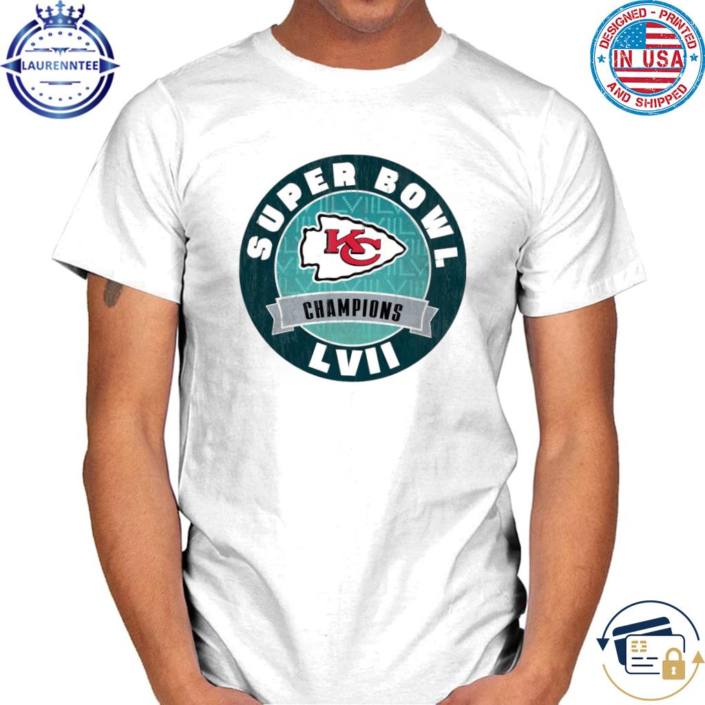 Kansas City Chiefs Super Bowl LVII Champions Circle Sign Green Shirt