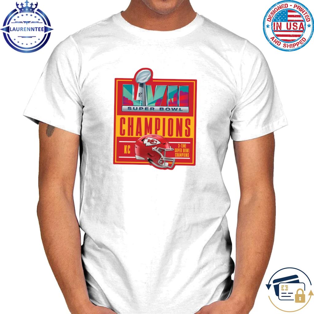 Kansas City Chiefs WinCraft Super Bowl LVII Champions 3-time Shirt