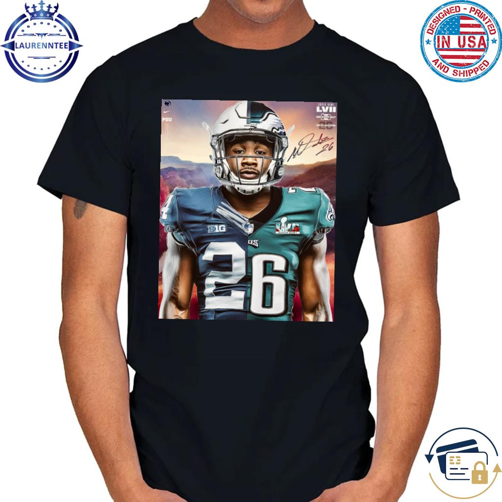 Miles Sanders and Philadelphia Eagles Super Bowl LVII Signature Air Shirt