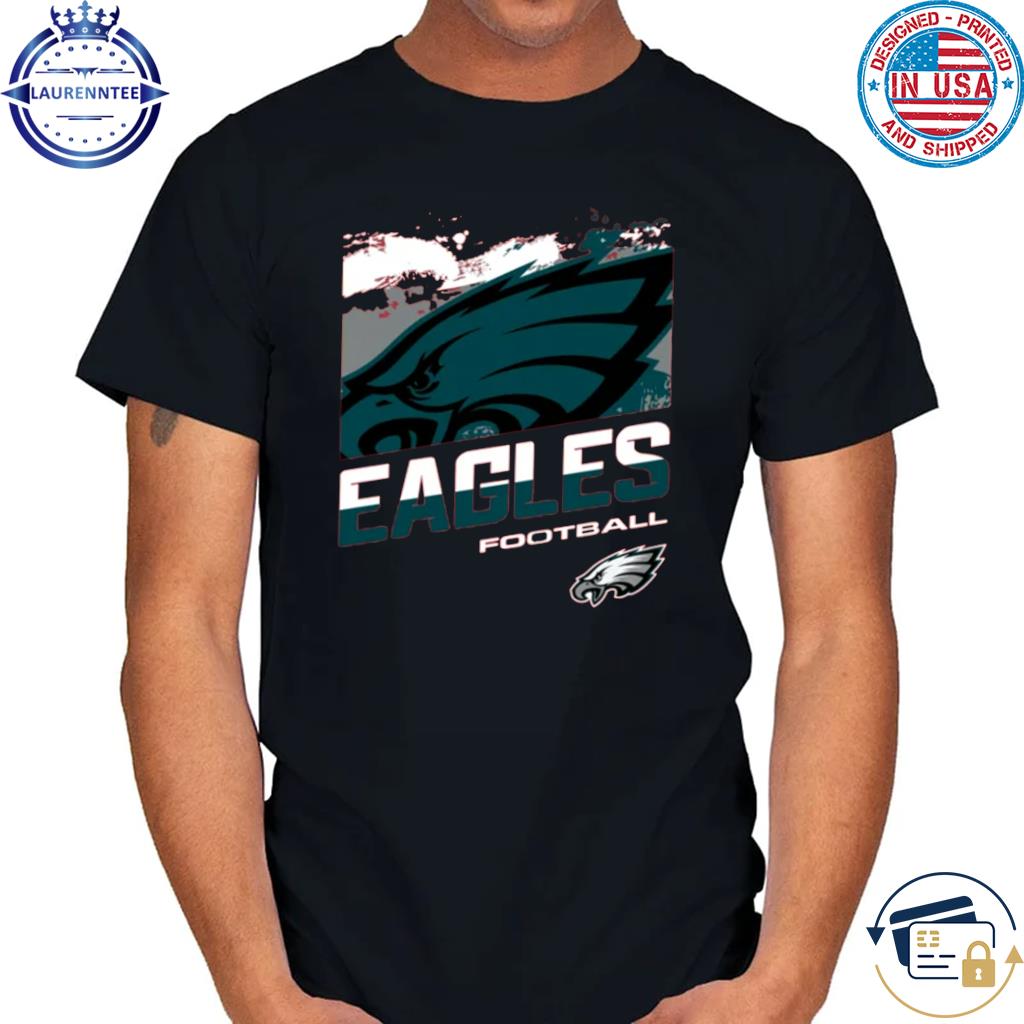 NFL Team Apparel Youth Philadelphia Eagles Rowdy Black T-Shirt