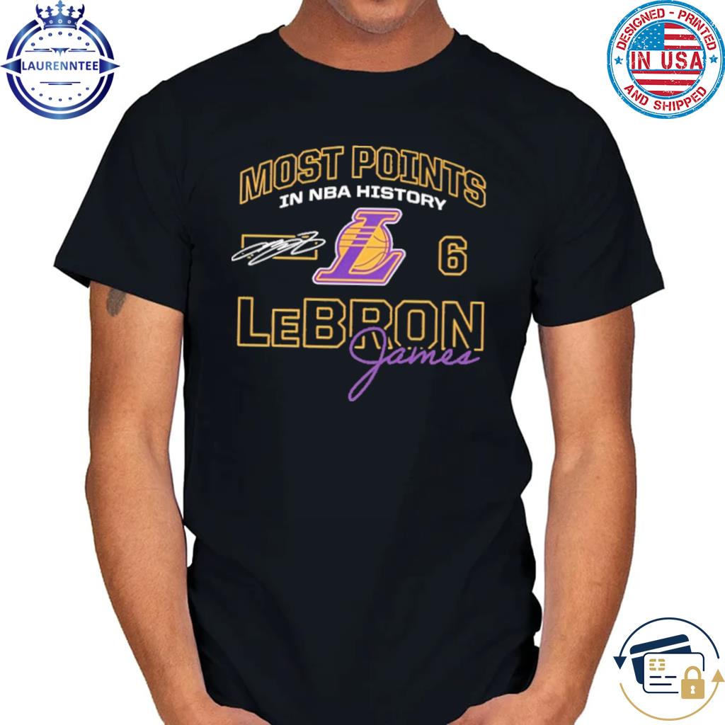 Official Los angeles lakers most points in nba history lebron shirt