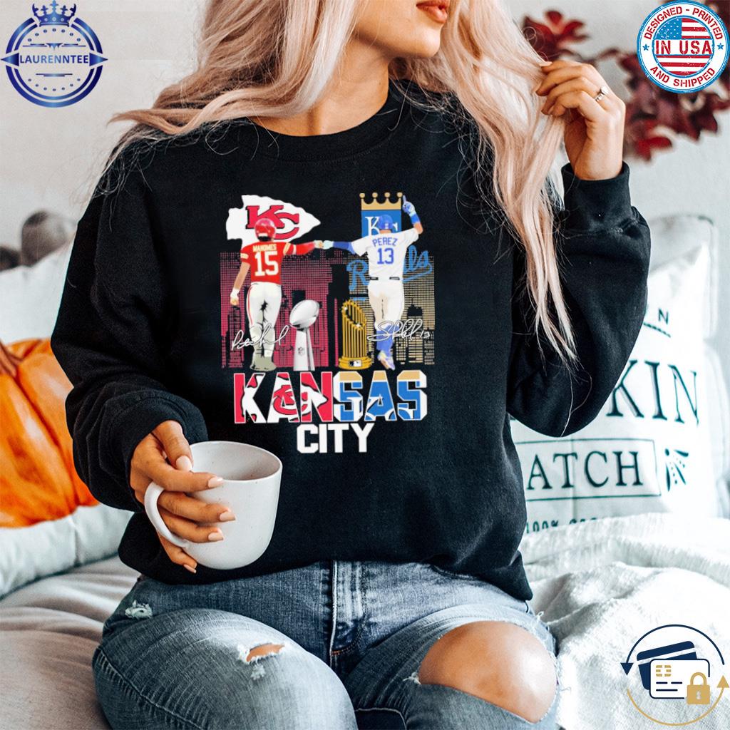 Patrick mahomes and perez Kansas city 2023 signatures shirt, hoodie,  longsleeve tee, sweater