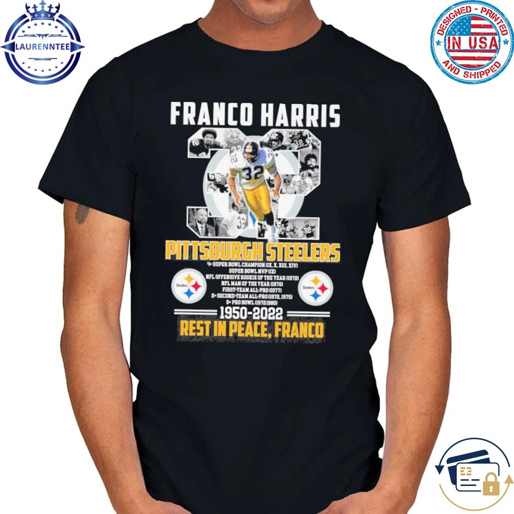 Official Franco Harris 32 Pittsburgh Steelers 1950-2022 Rest In