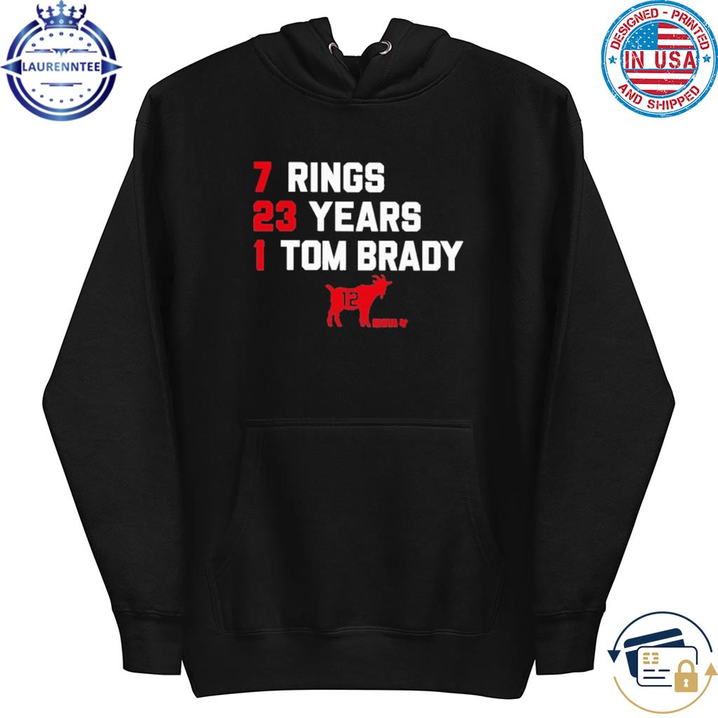 Official Tampa Bay Buccaneers 7 rings 23 years 1 tom brady shirt, hoodie,  sweater, long sleeve and tank top