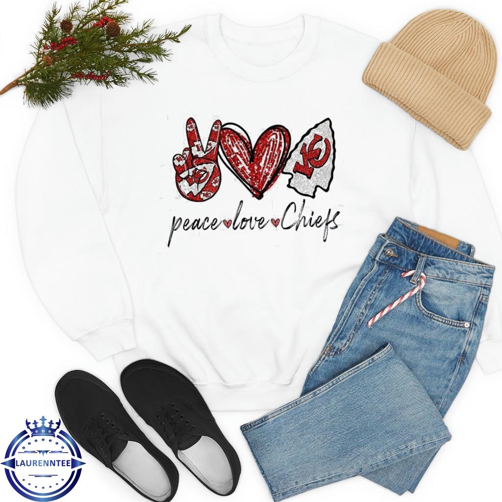 Peace Love Kansas City Chiefs T-Shirt - Kingteeshop