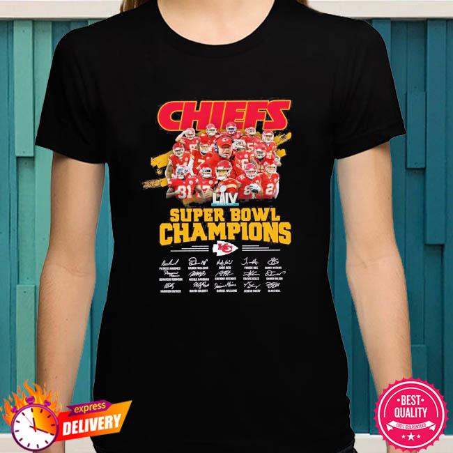 SALE!!! Kansas City Chiefs Super Bowl Champions Signature Roster T shirt