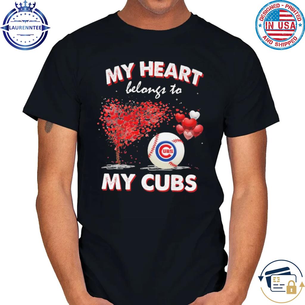 Premium My heart belongs to my chicago cubs shirt