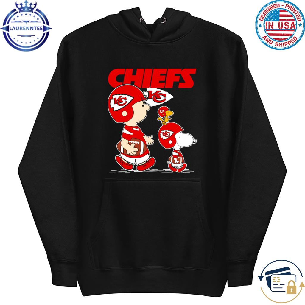 Snoopy and Charlie playing Kansas City Chiefs s hoodie