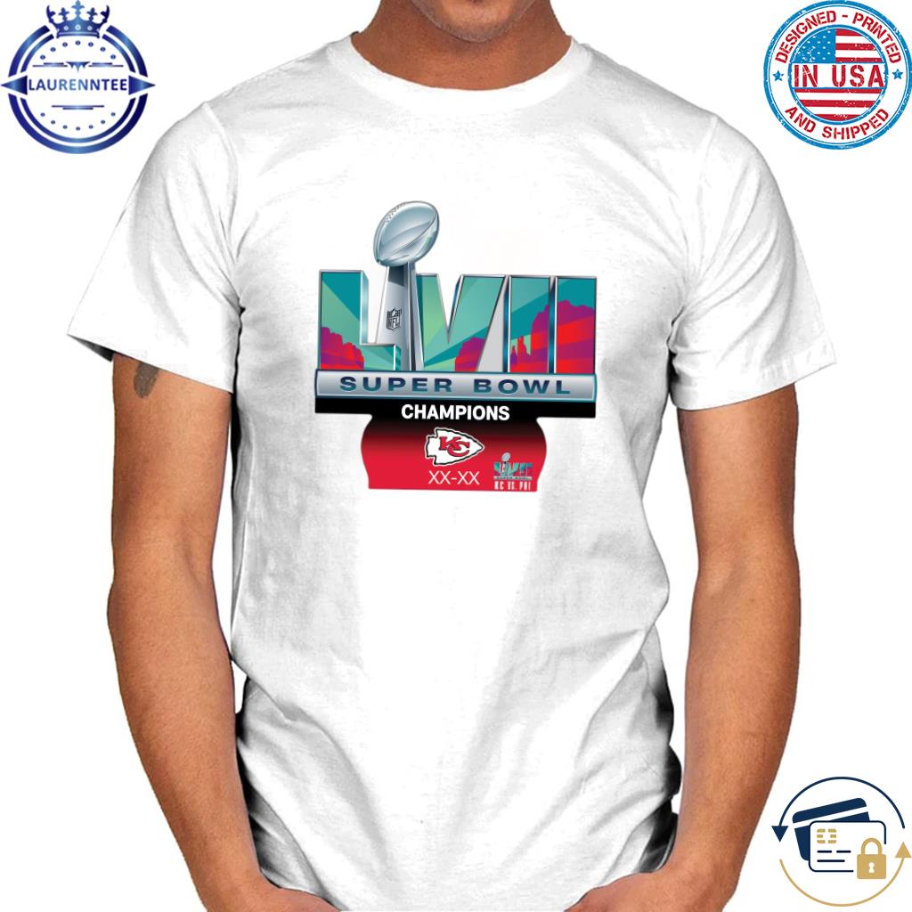 Super Bowl LVII Champions Kansas City Chiefs Logo Cutout Sign Shirt