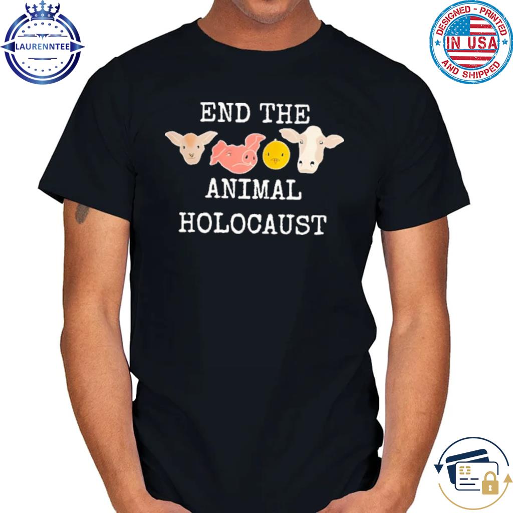 Tash peterson wearing end the animal holocaust if you're not vegan you're animal abuser shirt
