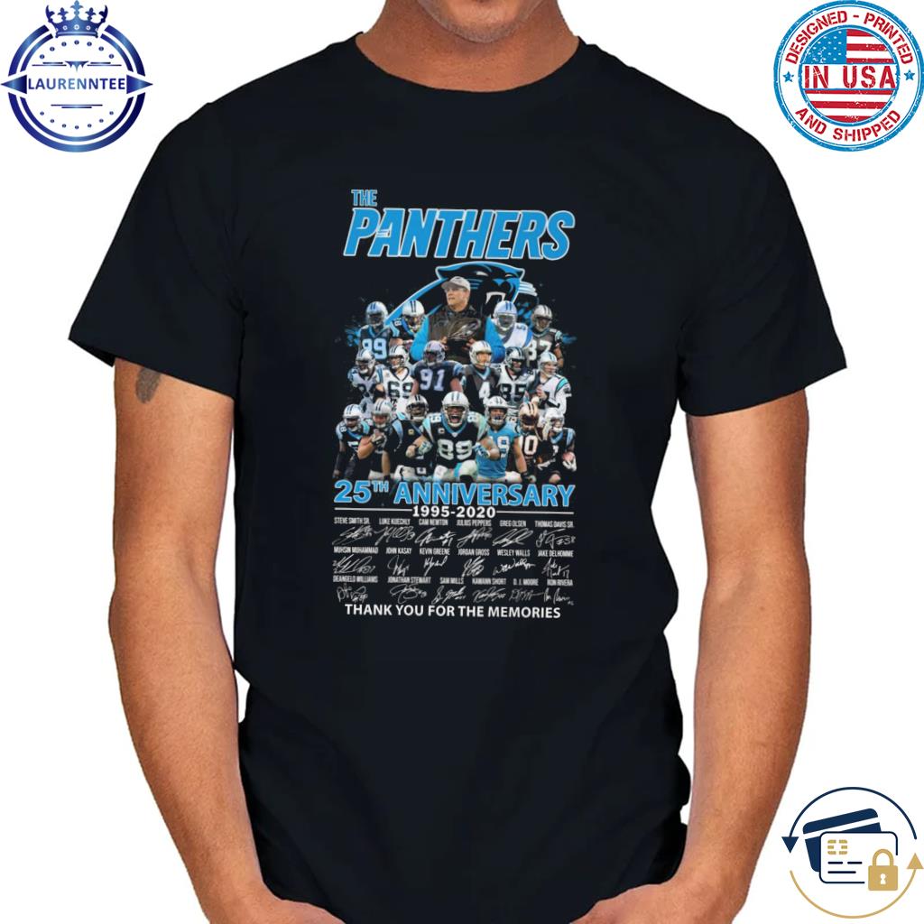 The Carolina Panthers 25th anniversary 1995 2020 thank you for the