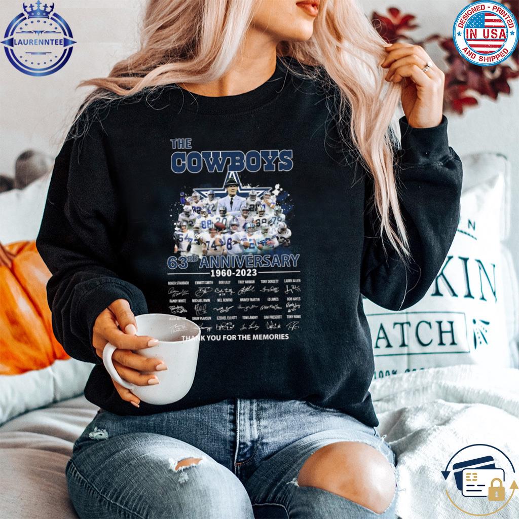 Dallas Cowboys Gift Shirt 63rd Anniversary 1960-2023 Signature Memories  Edition