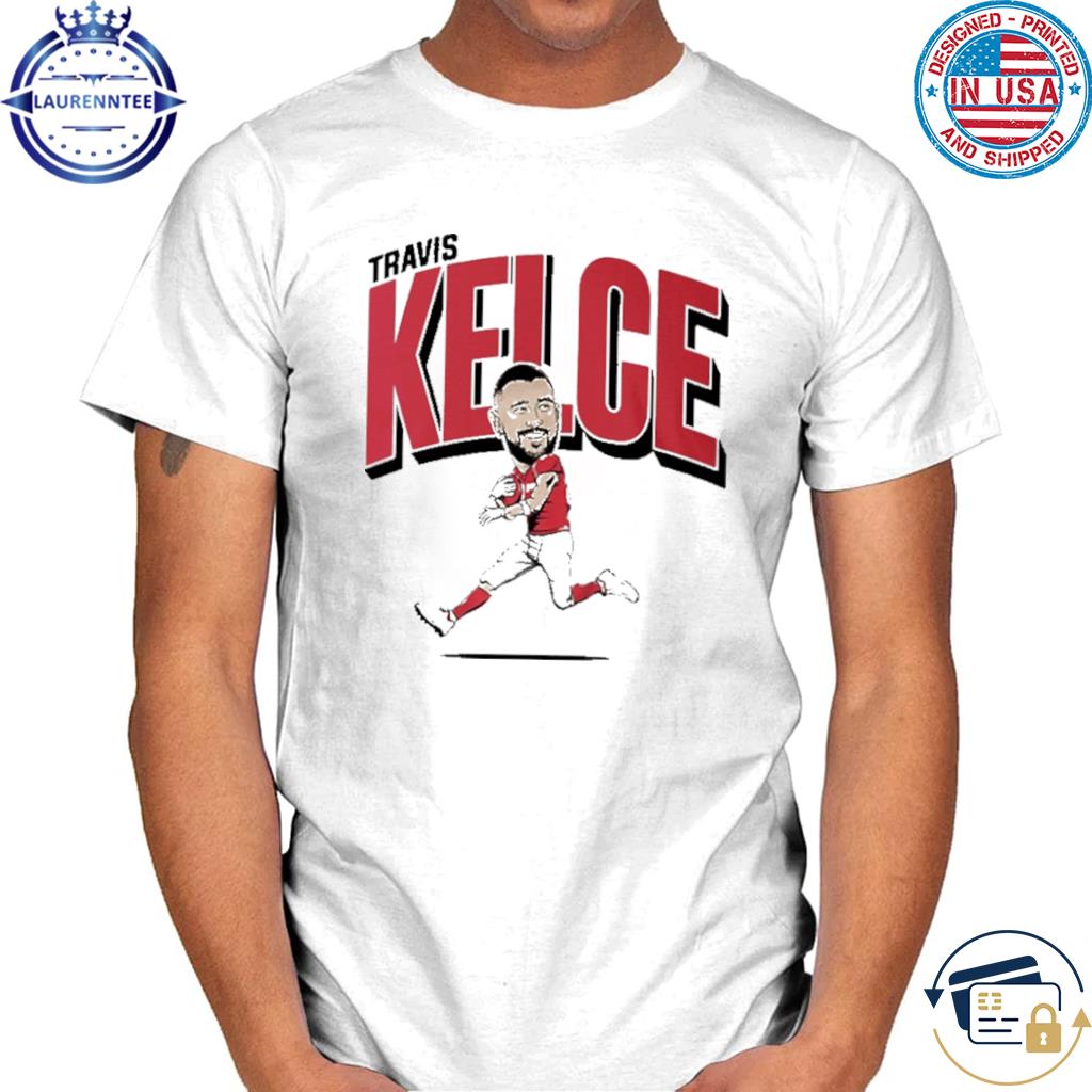 Travis Kelce Kansas City Chiefs Homage Caricature Player Tri-Blend T-Shirt  - Gold