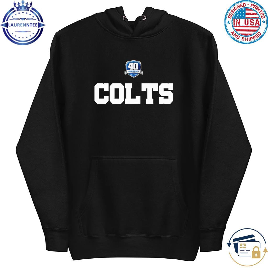 Nflshop 2023 Indianapolis Colts Royal 40th Anniversary Shirt