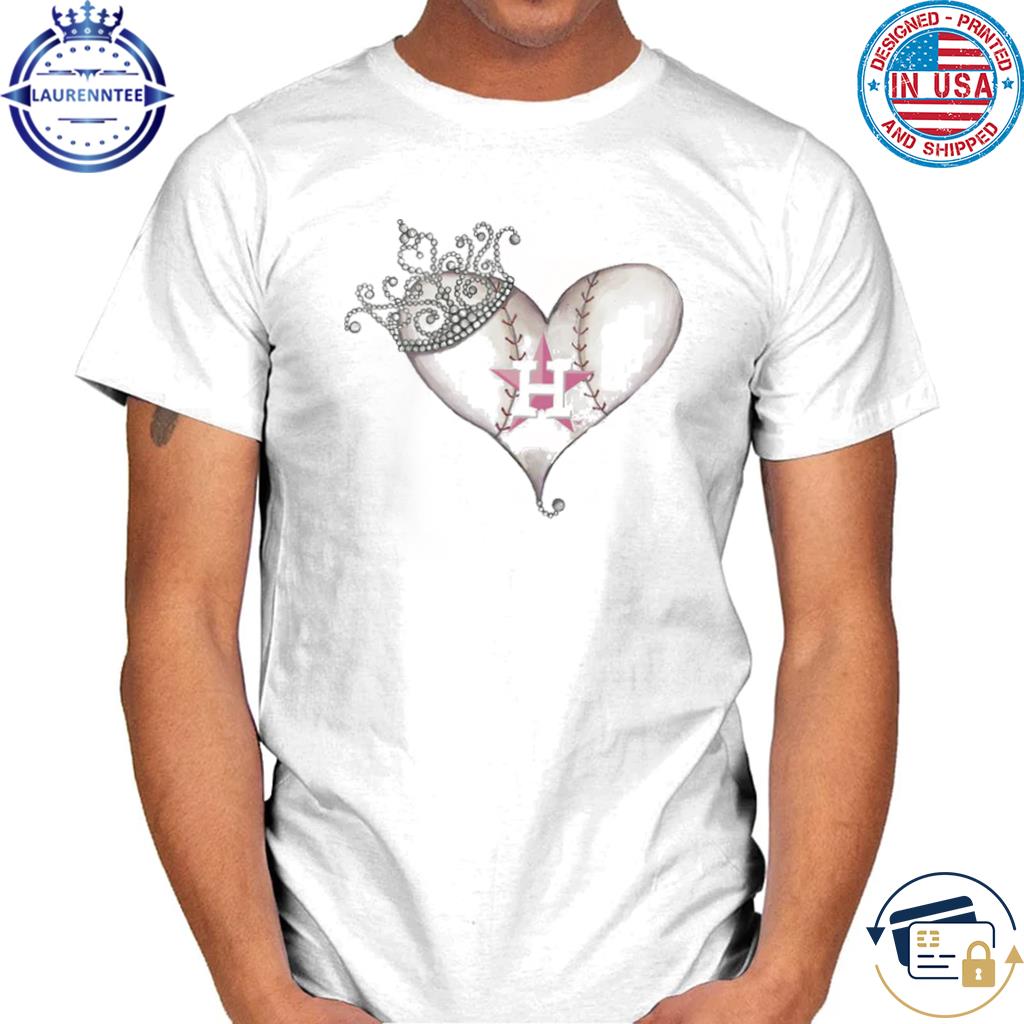 Houston Astros Tiara Heart Tee Shirt