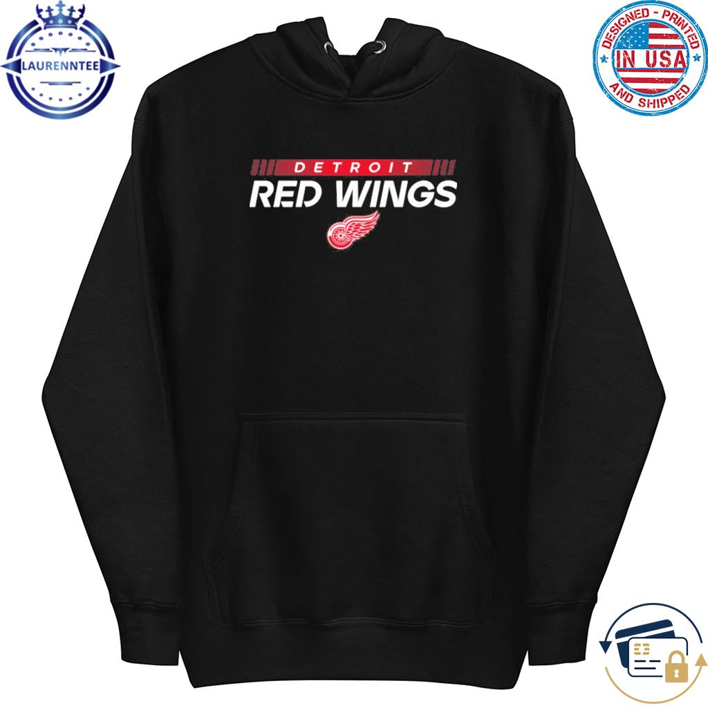 Men's detroit red wings black red authentic pro rink tech shirt
