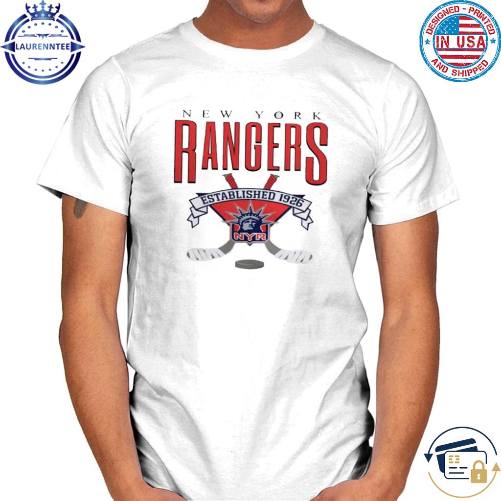 New York Rangers Womens Big Logo V-Neck Sweater