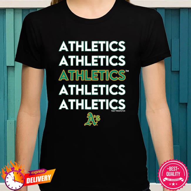 Oakland Athletics Stacked Tee Shirt 4T / Black