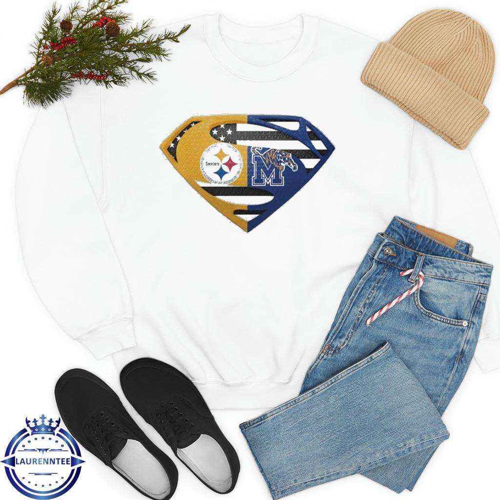 Pittsburgh Steelers Memphis Cleveland Tigers Superman Logo Us Flag Shirt,  hoodie, sweater, long sleeve and tank top