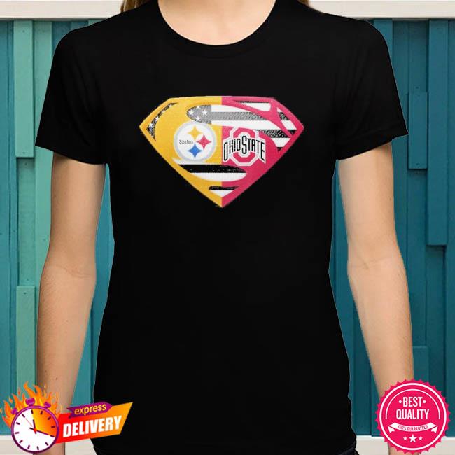 Superman Ohio State Buckeyes and Pittsburgh Steelers shirt