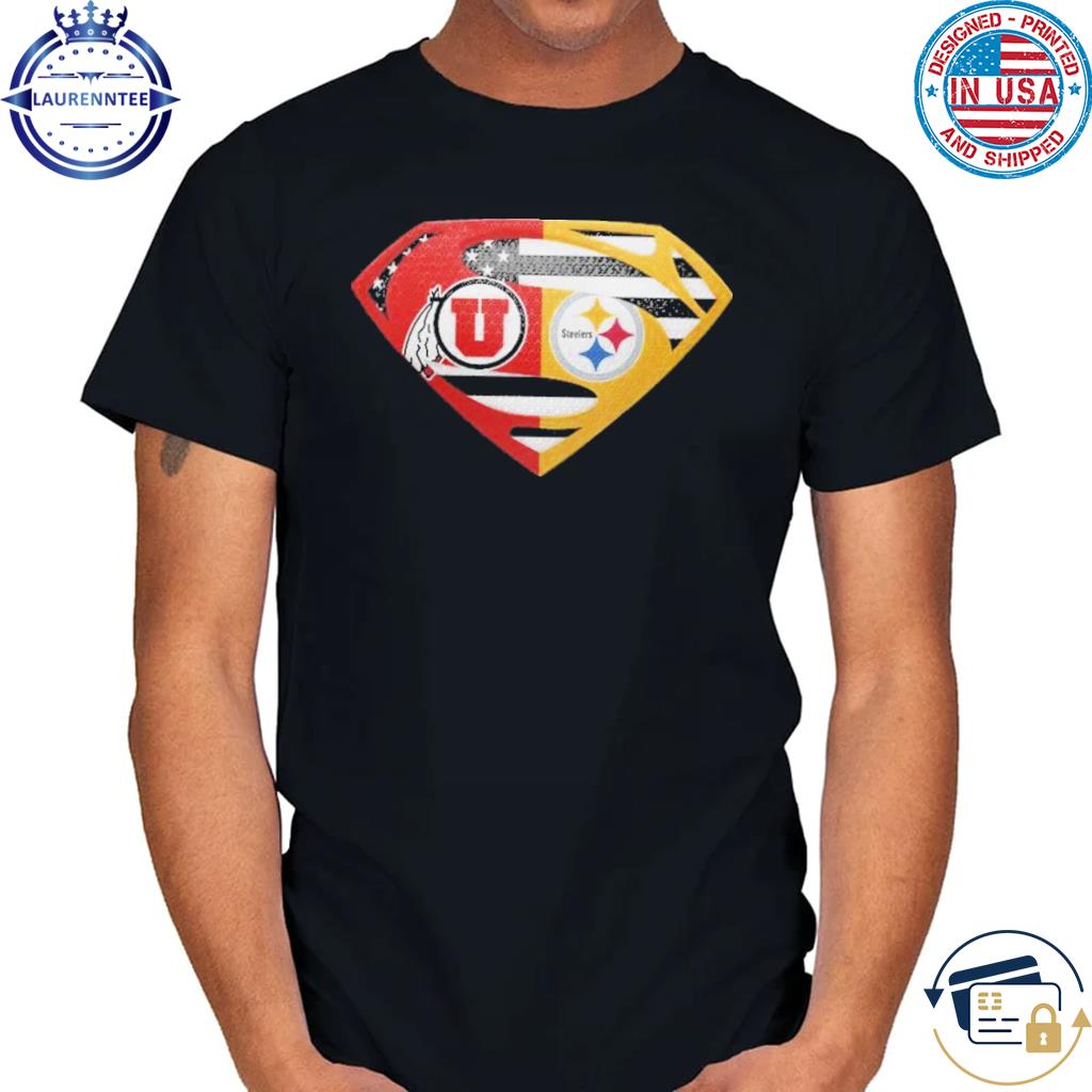 Pittsburgh Steelers Utah Utes Superman T-Shirt