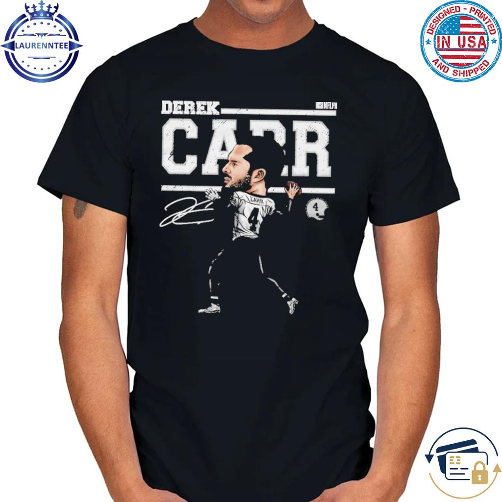 : Derek Carr Profile T Shirt S White : Automotive