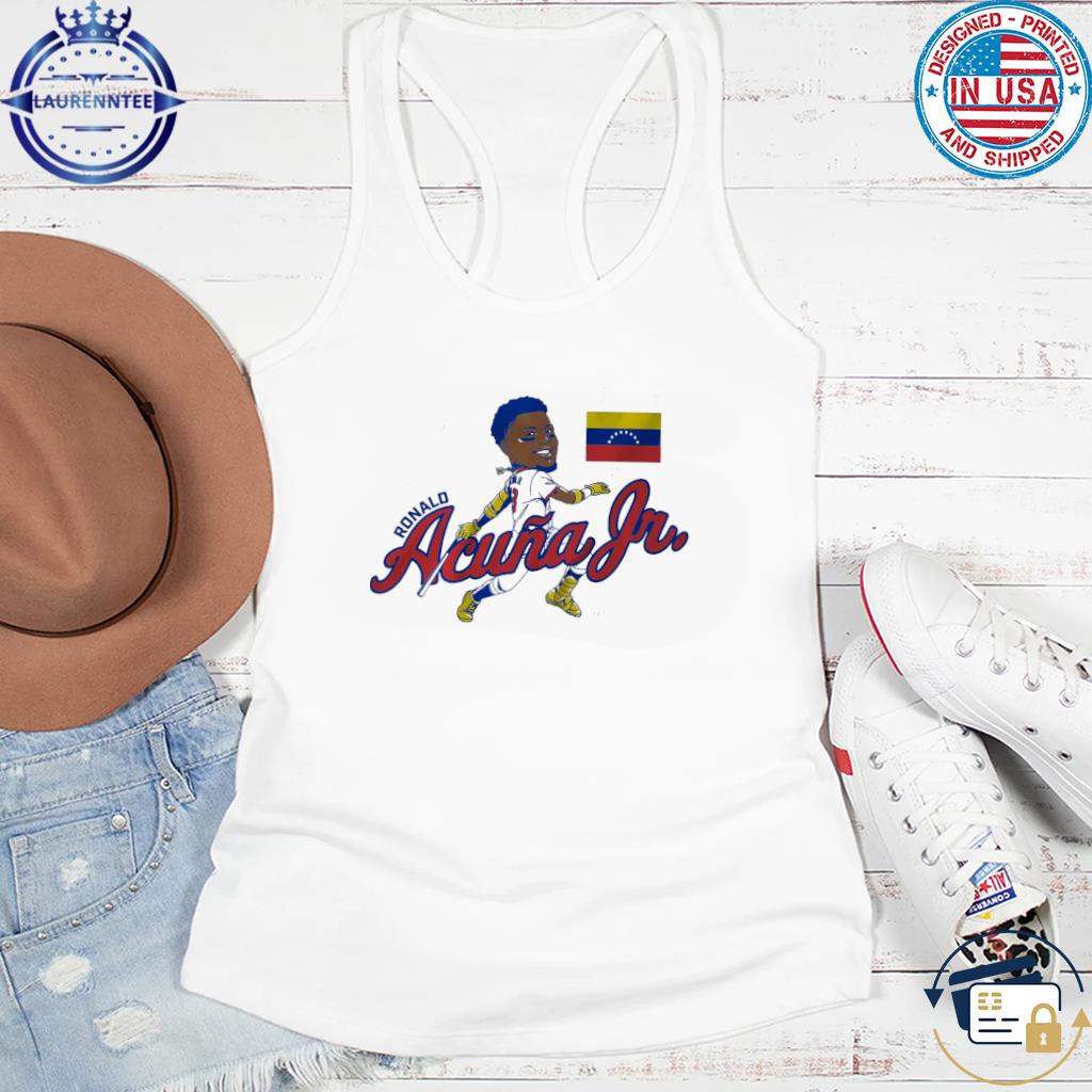 Men' atlanta Braves Ronald Acuña Jr Venezuela Caricature shirt