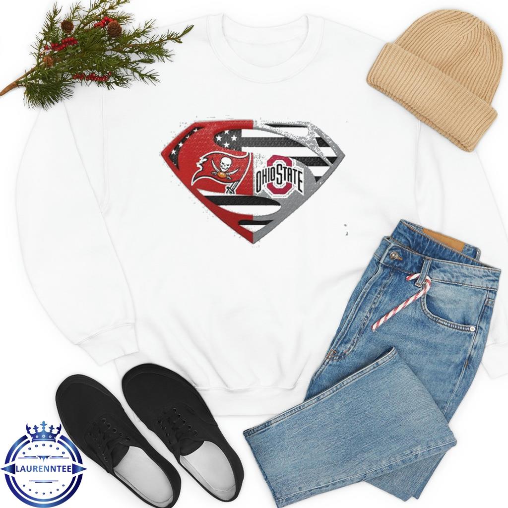 Cincinnati Ohio State Superman Logo Us Flag Shirt, hoodie, sweater