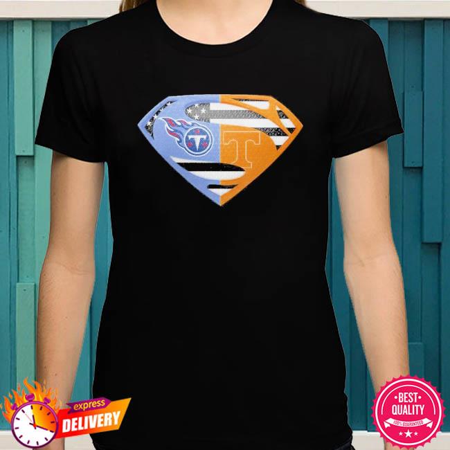 Tennessee Titans And Tennessee Volunteers Superman T-Shirt - TeeNavi