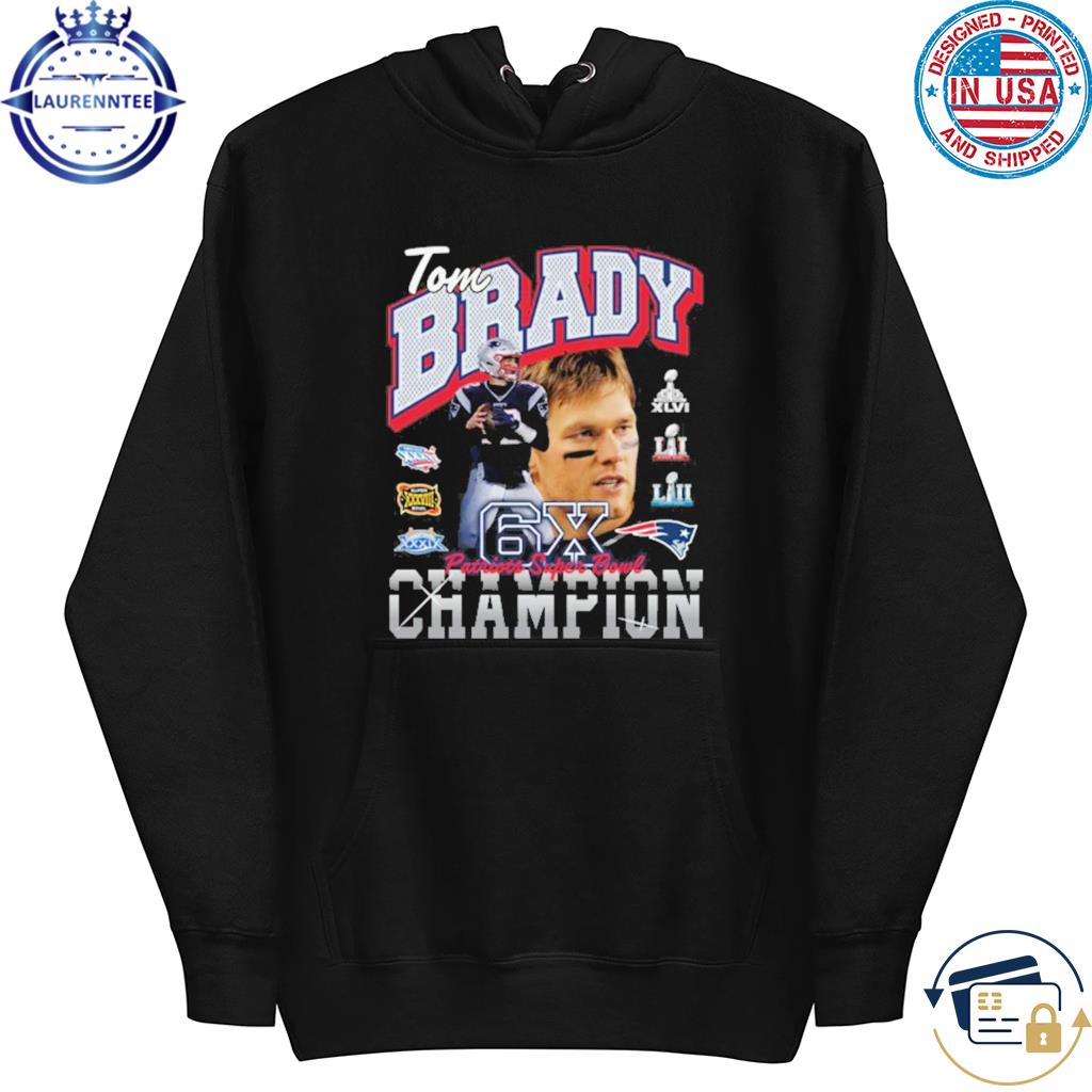 Tom Brady Navy New England Patriots Six-Time Super Bowl Champion T