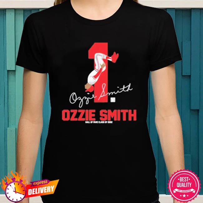 Baseball Hall of Fame Members - Ozzie Smith - Silhouette - Unisex T-Shirt, Navy / Adult 3X / T-Shirt