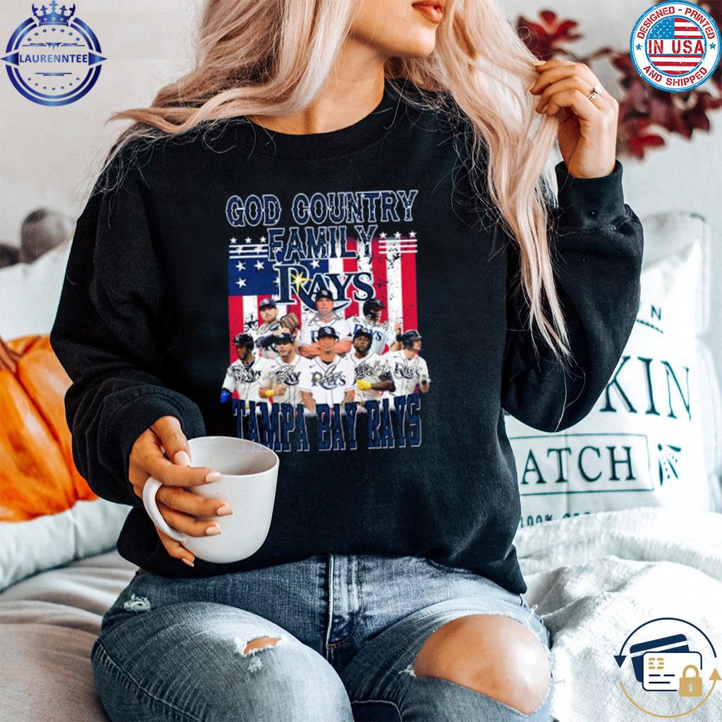 Official god Country Family Tampa Bay Rays Baseball American Flag Signature  Shirt, hoodie, sweater, long sleeve and tank top