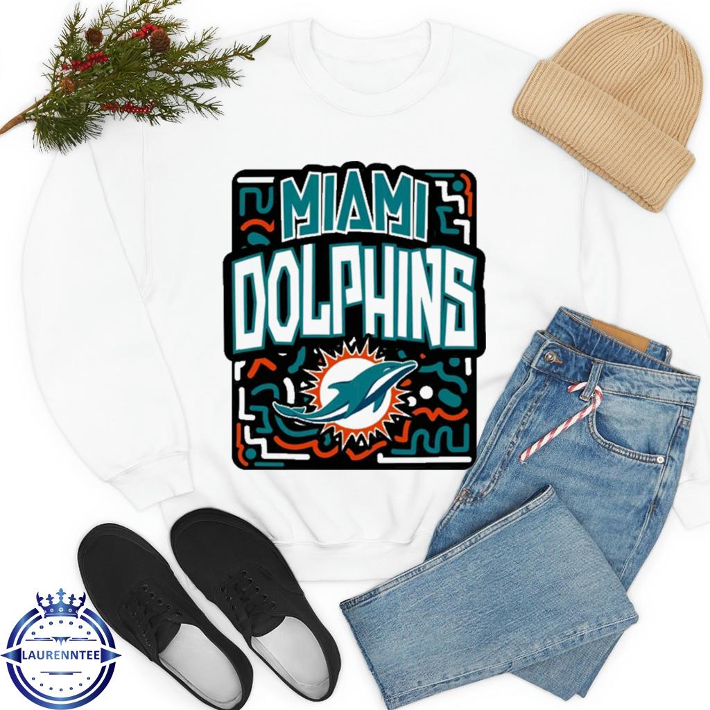 NFL Team Apparel Youth Miami Dolphins Tribe Vibe White T-Shirt