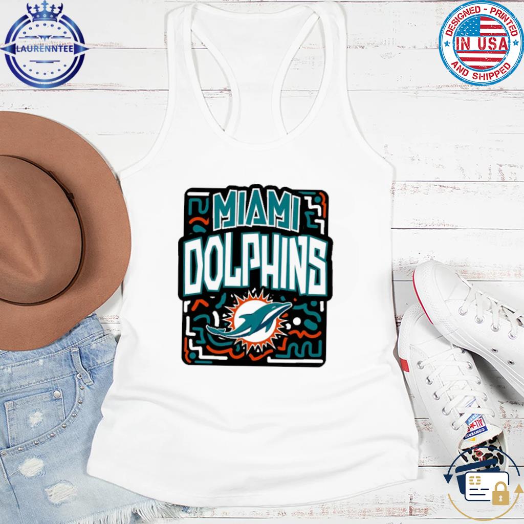 NFL Team Apparel Youth Miami Dolphins Tribe Vibe White T-Shirt