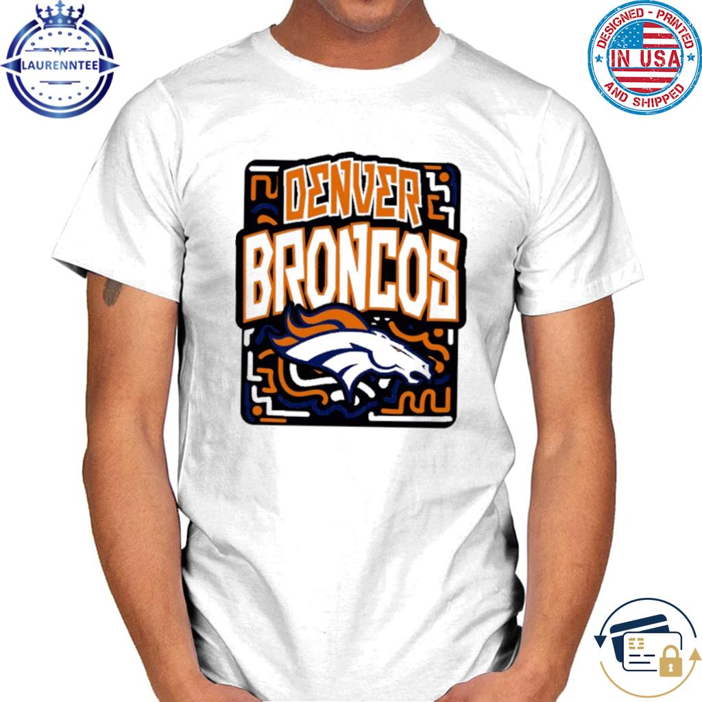 NFL Team Apparel Youth Denver Broncos Tribe Vibe White T-Shirt