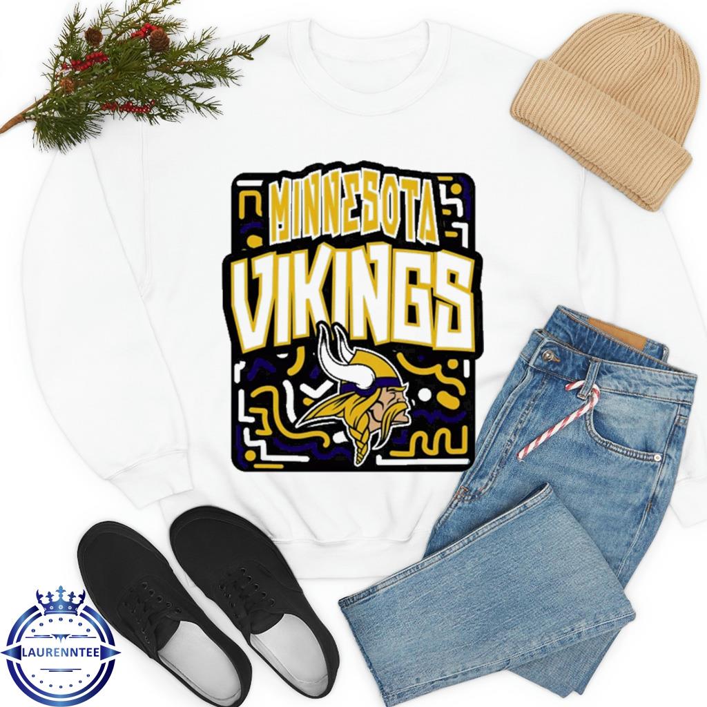 Nfl Team Apparel Minnesota Vikings Tribe Vibe White Tee Shirt, hoodie,  sweater, long sleeve and tank top