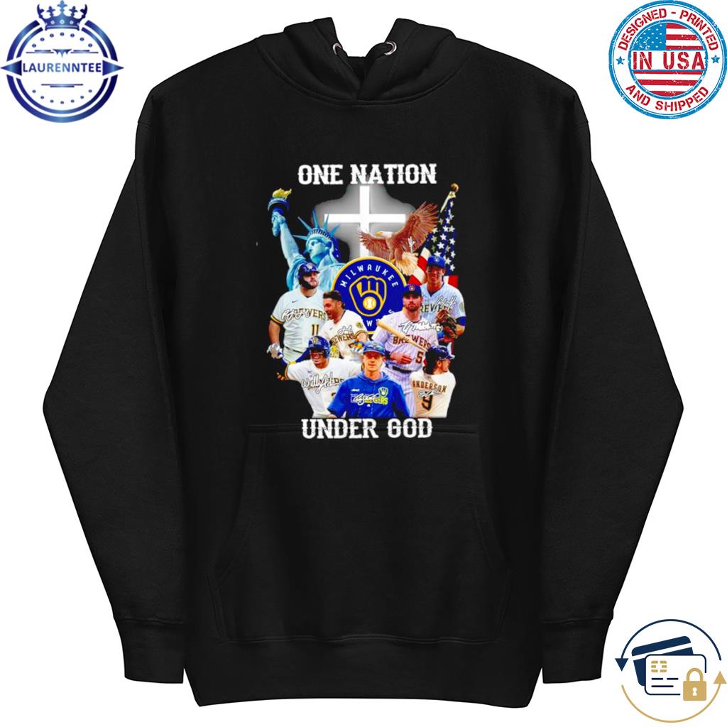 One Nation Under God Milwaukee Brewers Baseball Signature T shirt