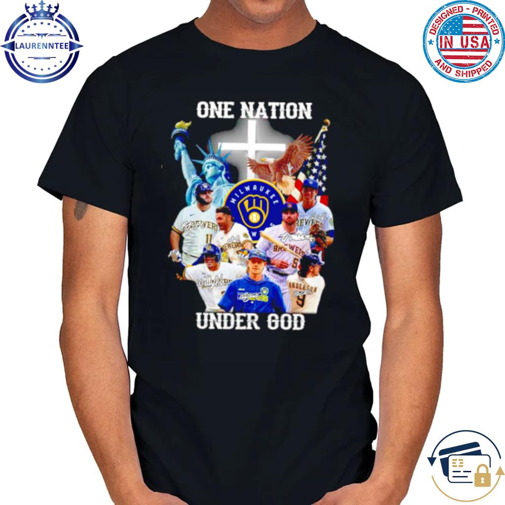 One Nation Under God Milwaukee Brewers Baseball Signature shirt