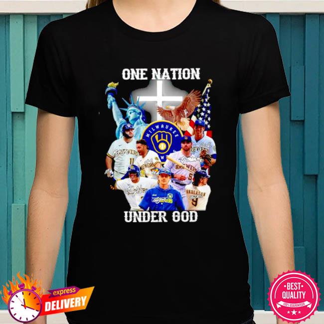 One Nation Under God Milwaukee Brewers Baseball Signature shirt